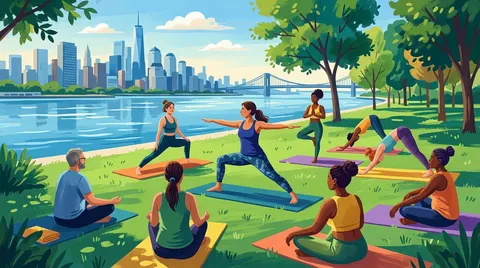 Summer on the Hudson North Park Yoga