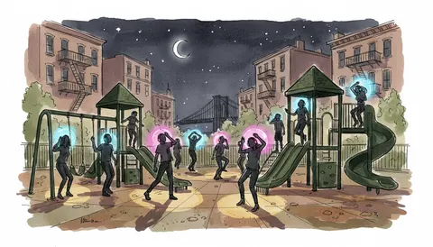 Silent Disco at P.S. 155 Playground