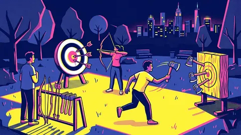 Magnetic Archery and Foam Axe Throwing