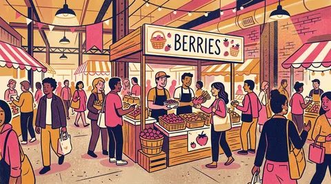Oishii Berry Kiosk at Chelsea Market