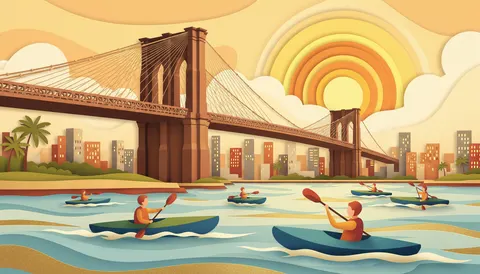 Free Kayaking at Brooklyn Bridge Park