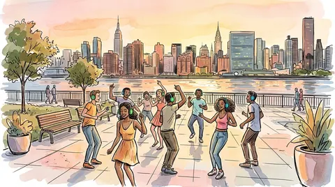 Sunset Silent Disco at the Waterfront