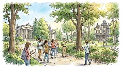 Trees of Snug Harbor Walk