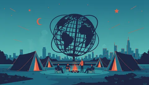 Camping at the Unisphere
