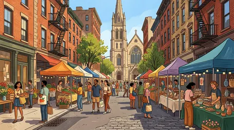 Old Cathedral Outdoor Market