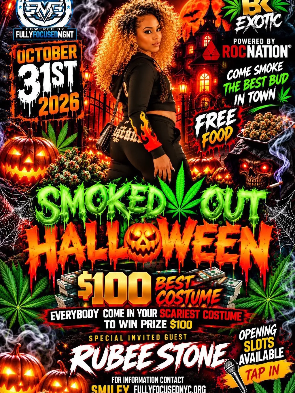 Event flyer for Smoked Out Halloween