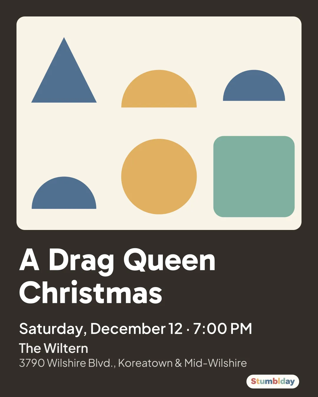 Flyer for A Drag Queen Christmas: Saturday, December 12 · 7:00 PM at The Wiltern