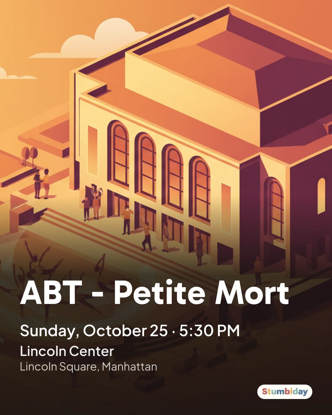 Flyer for ABT - Petite Mort: Sunday, October 25 · 5:30 PM at Lincoln Center