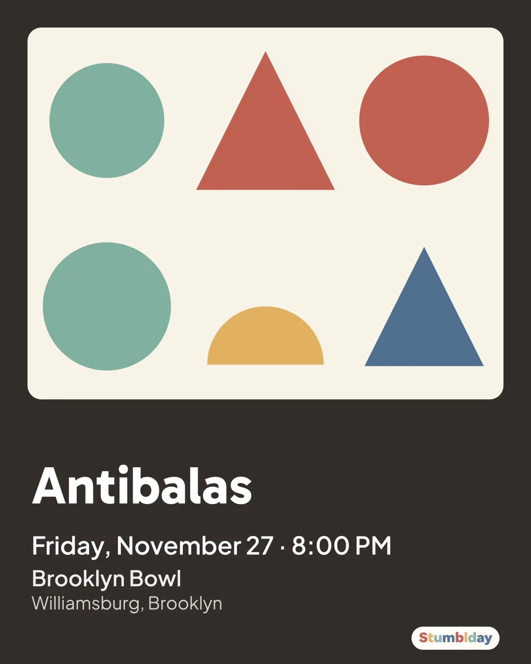Flyer for Antibalas: Friday, November 27 · 8:00 PM at Brooklyn Bowl