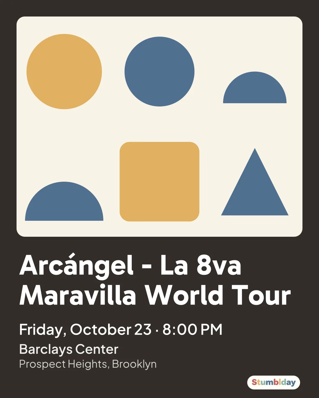Flyer for Arcángel - La 8va Maravilla World Tour: Friday, October 23 · 8:00 PM at Barclays Center