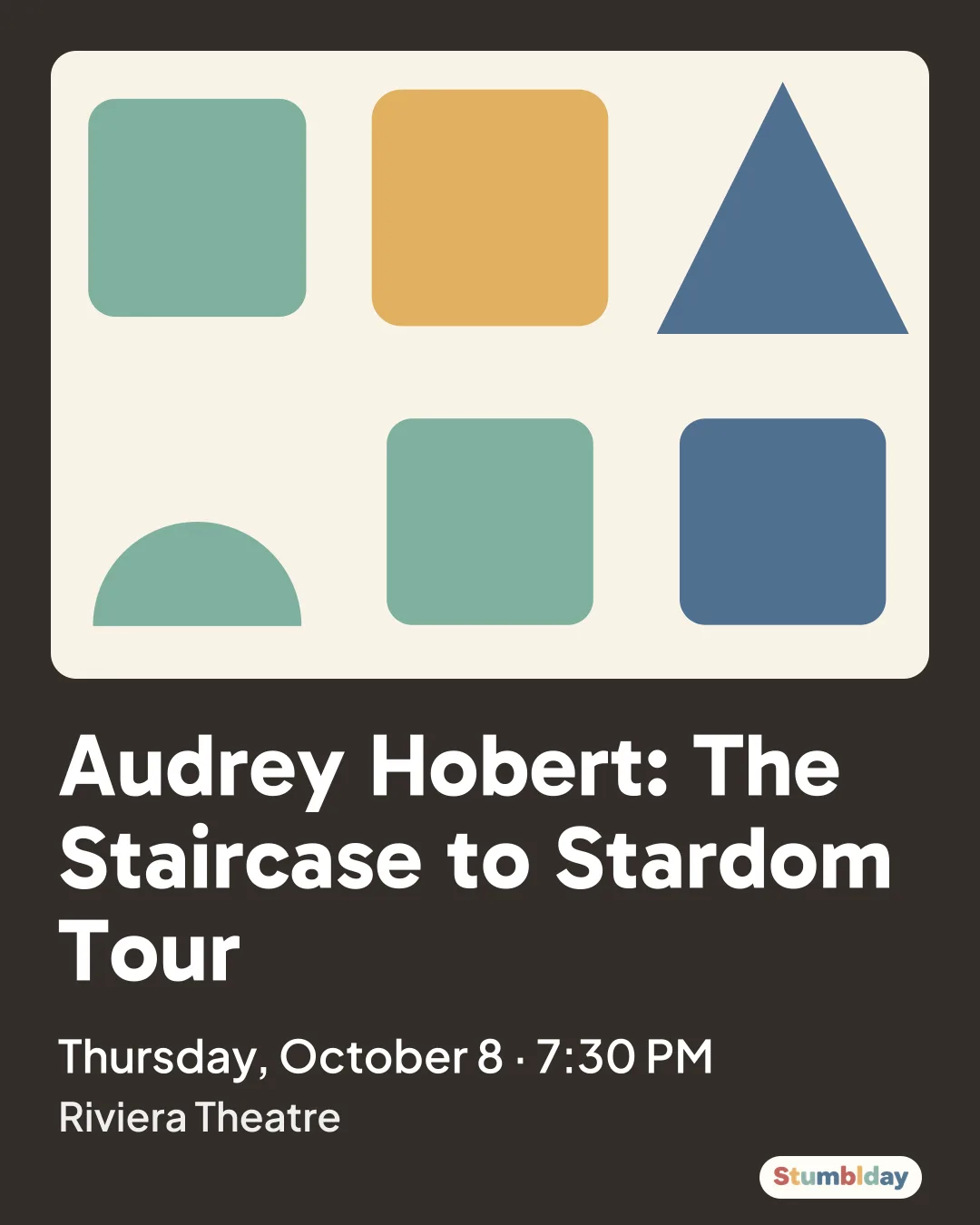 Flyer for Audrey Hobert: The Staircase to Stardom Tour: Thursday, October 8 · 7:30 PM at Riviera Theatre
