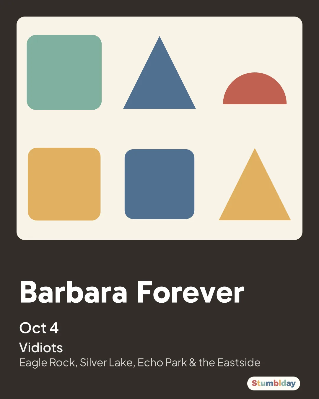 Flyer for Barbara Forever: Sunday, October 4 ยท 12:45 PM at Vidiots