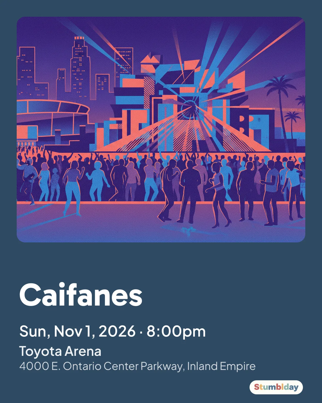 Flyer for Caifanes: Sun, Nov 1, 2026 · 8:00pm at Toyota Arena