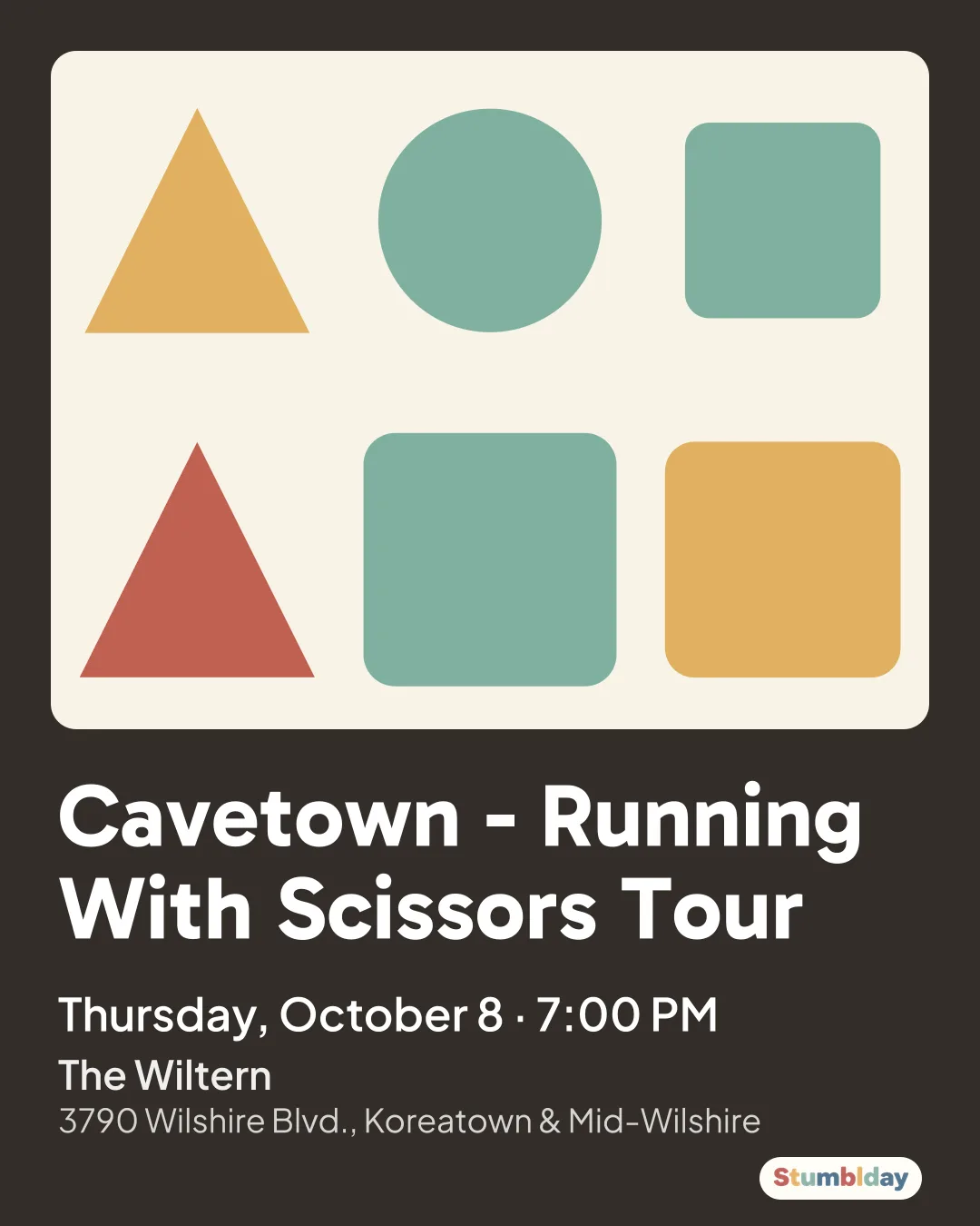 Flyer for Cavetown - Running With Scissors Tour: Thursday, October 8 · 7:00 PM at The Wiltern