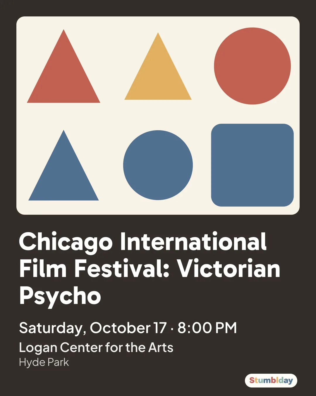 Flyer for Chicago International Film Festival: Victorian Psycho: Saturday, October 17 · 8:00 PM at Logan Center for the Arts