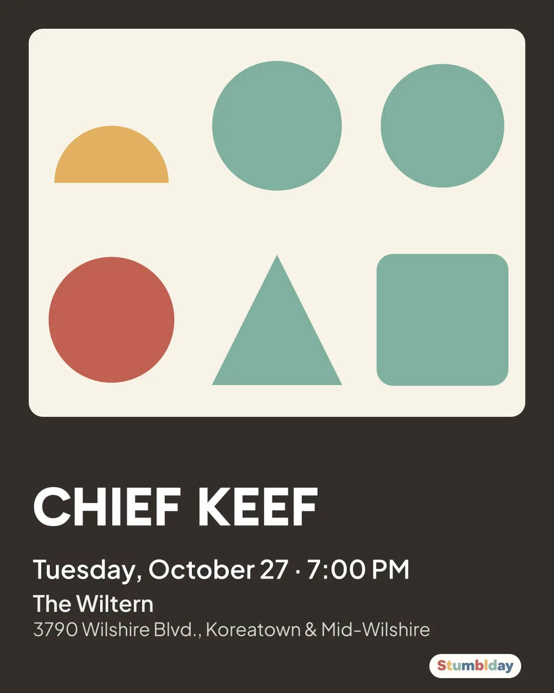 Flyer for CHIEF KEEF: Tuesday, October 27 · 7:00 PM at The Wiltern