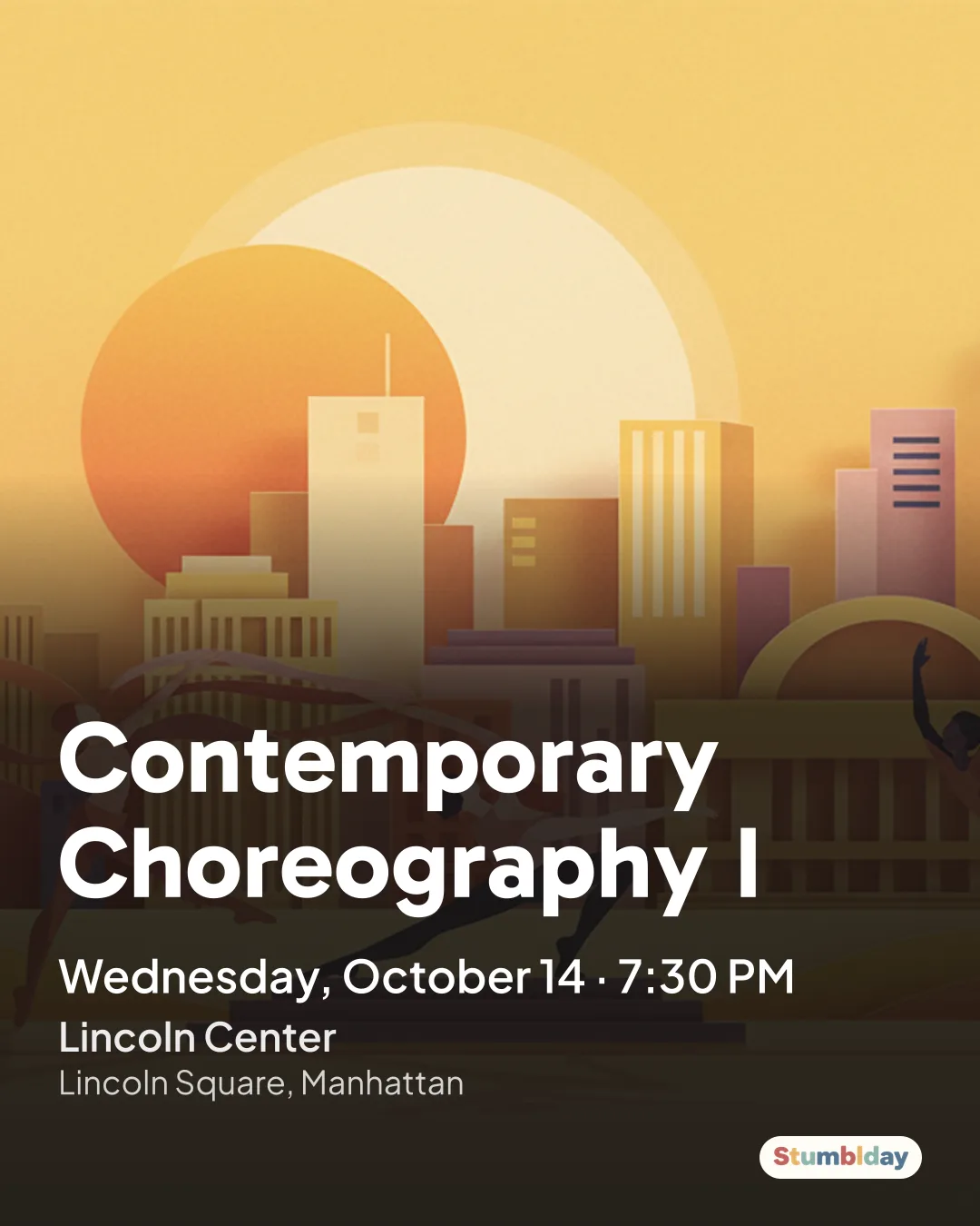 Flyer for Contemporary Choreography I: Wednesday, October 14 · 7:30 PM at Lincoln Center