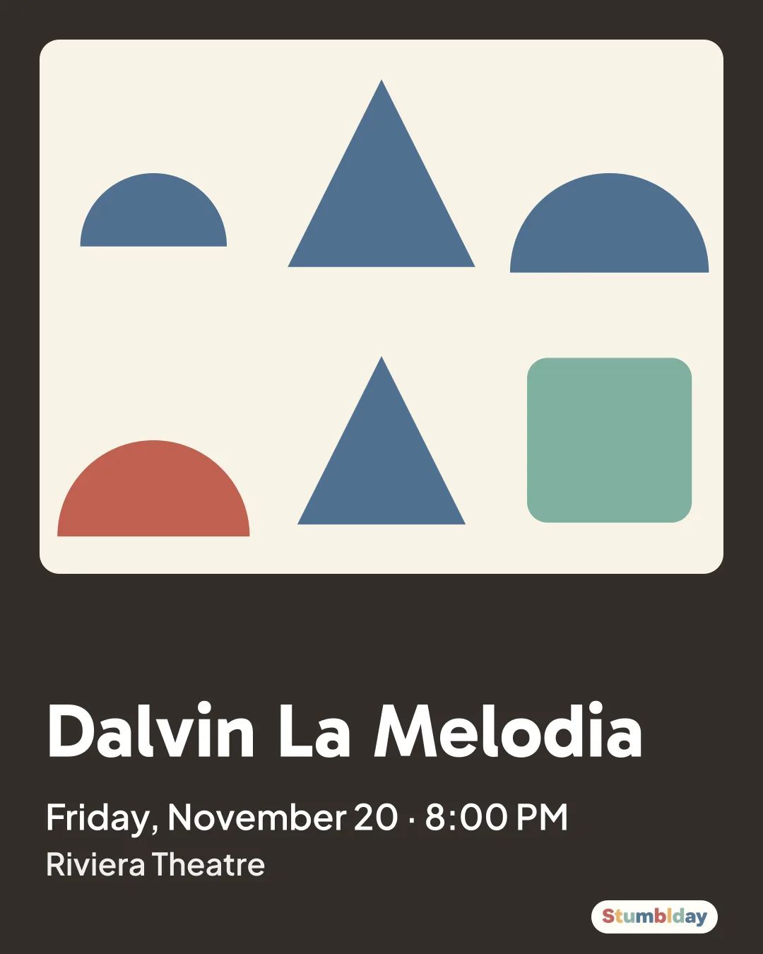 Flyer for Dalvin La Melodia: Friday, November 20 · 8:00 PM at Riviera Theatre