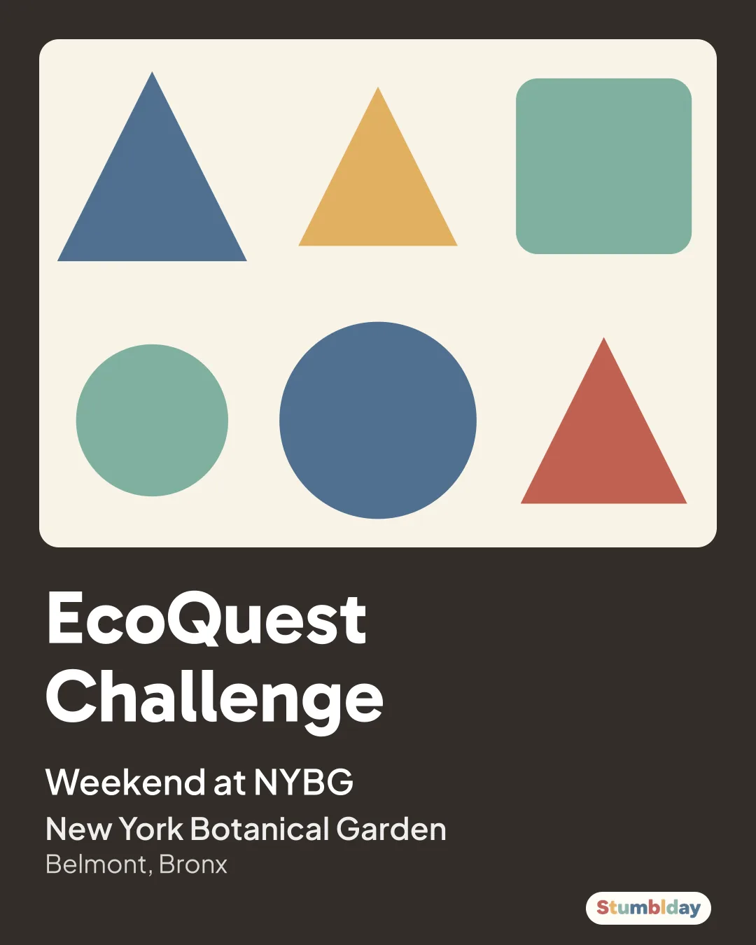 Flyer for EcoQuest Challenge: Weekend at NYBG at New York Botanical Garden