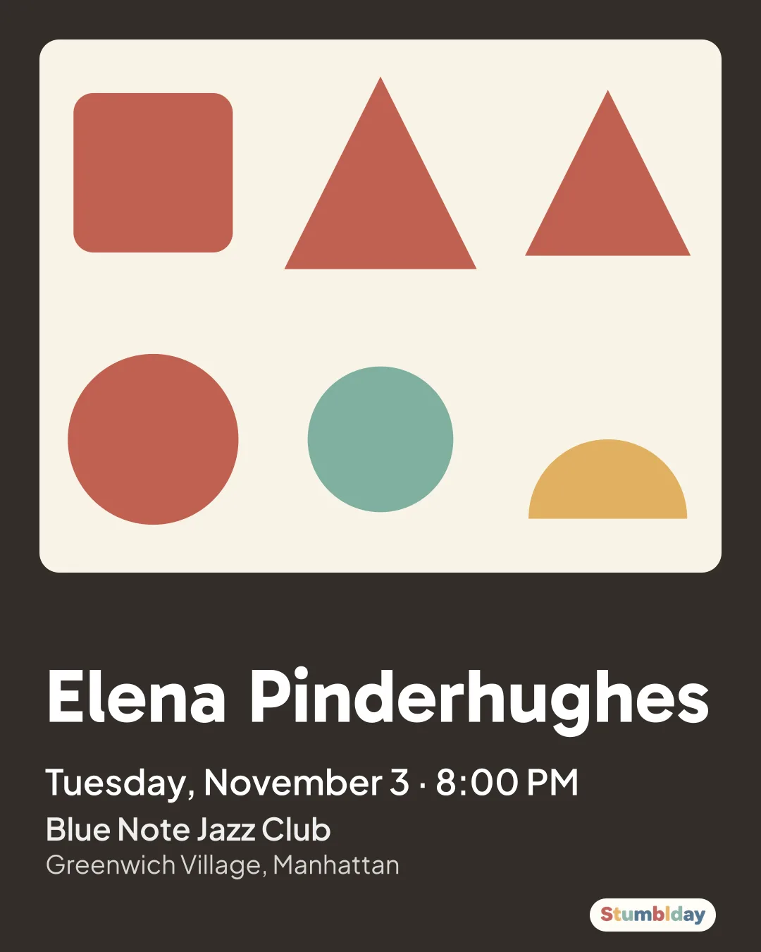 Flyer for Elena Pinderhughes: Tuesday, November 3 · 8:00 PM at Blue Note Jazz Club
