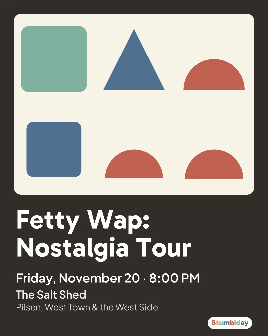 Flyer for Fetty Wap: Nostalgia Tour: Friday, November 20 · 8:00 PM at The Salt Shed