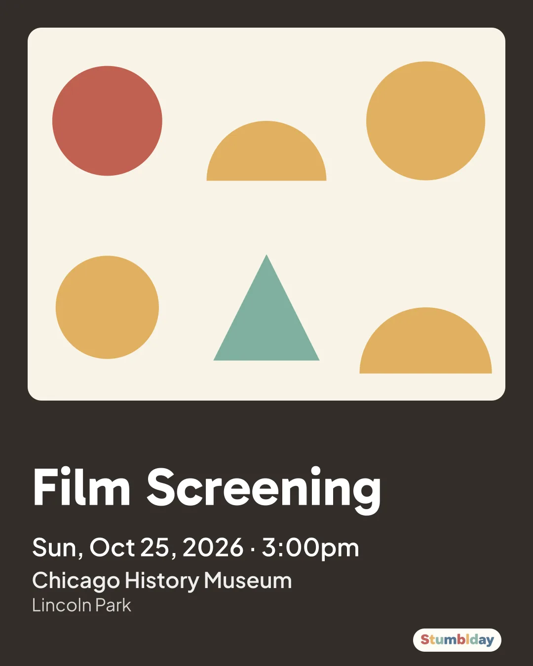 Flyer for Film Screening: Sun, Oct 25, 2026 · 12:30pm at Chicago History Museum