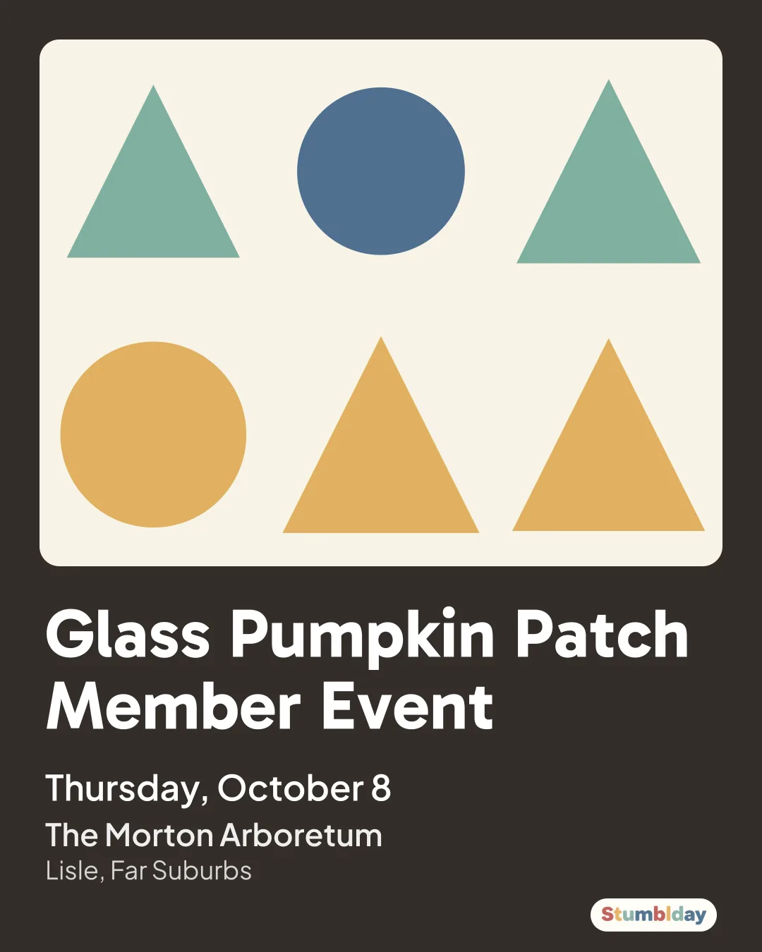 Flyer for Glass Pumpkin Patch Member Event: Thursday, October 8 at The Morton Arboretum