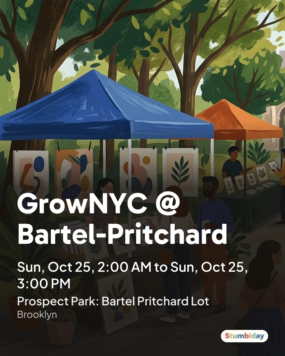 Flyer for GrowNYC @ Bartel-Pritchard: Sun, Oct 25, 2:00 AM to Sun, Oct 25, 3:00 PM at Prospect Park: Bartel Pritchard Lot