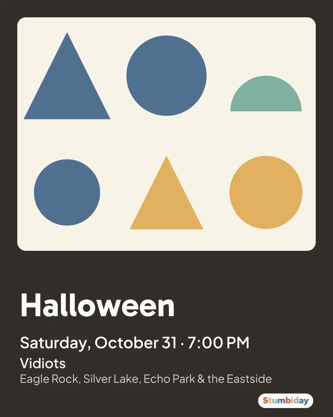Flyer for Halloween: Saturday, October 31 · 7:00 PM at Vidiots