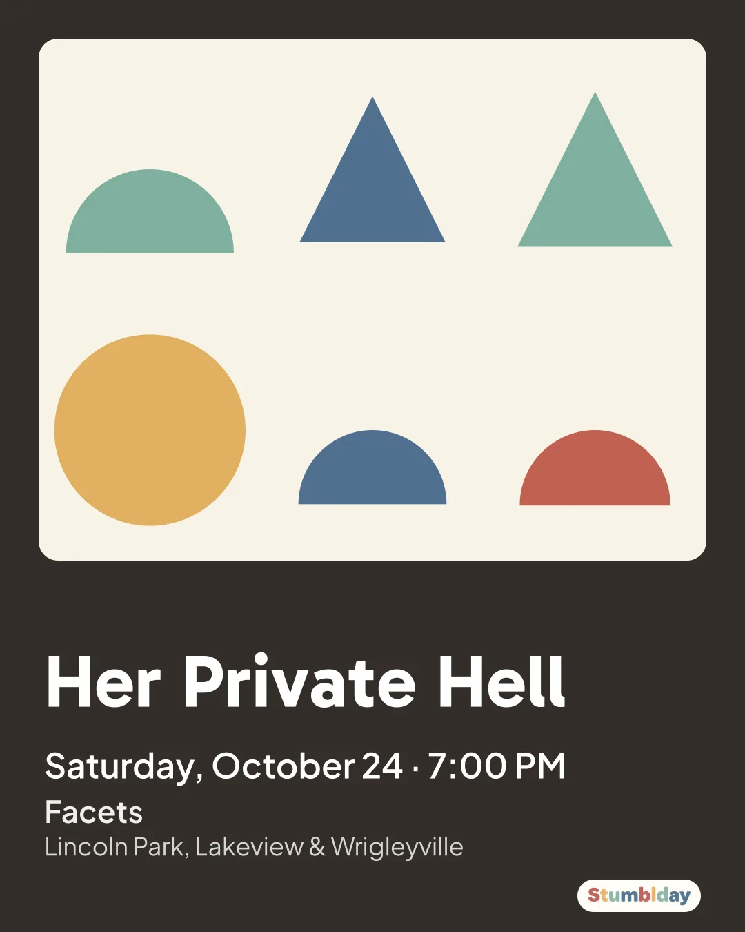 Flyer for Her Private Hell: Saturday, October 24 · 7:00 PM at Facets