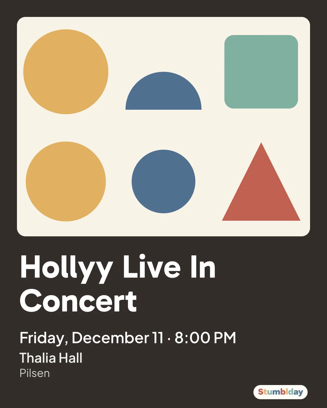 Flyer for Hollyy Live In Concert: Friday, December 11 · 8:00 PM at Thalia Hall