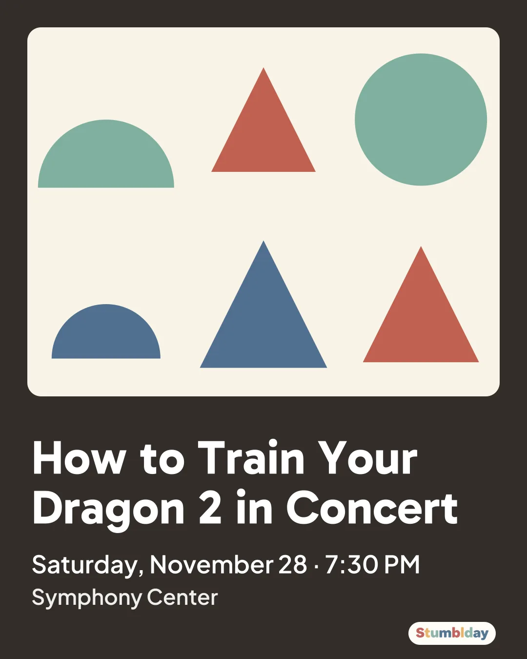 Flyer for How to Train Your Dragon 2 in Concert: Saturday, November 28 · 7:30 PM at Symphony Center