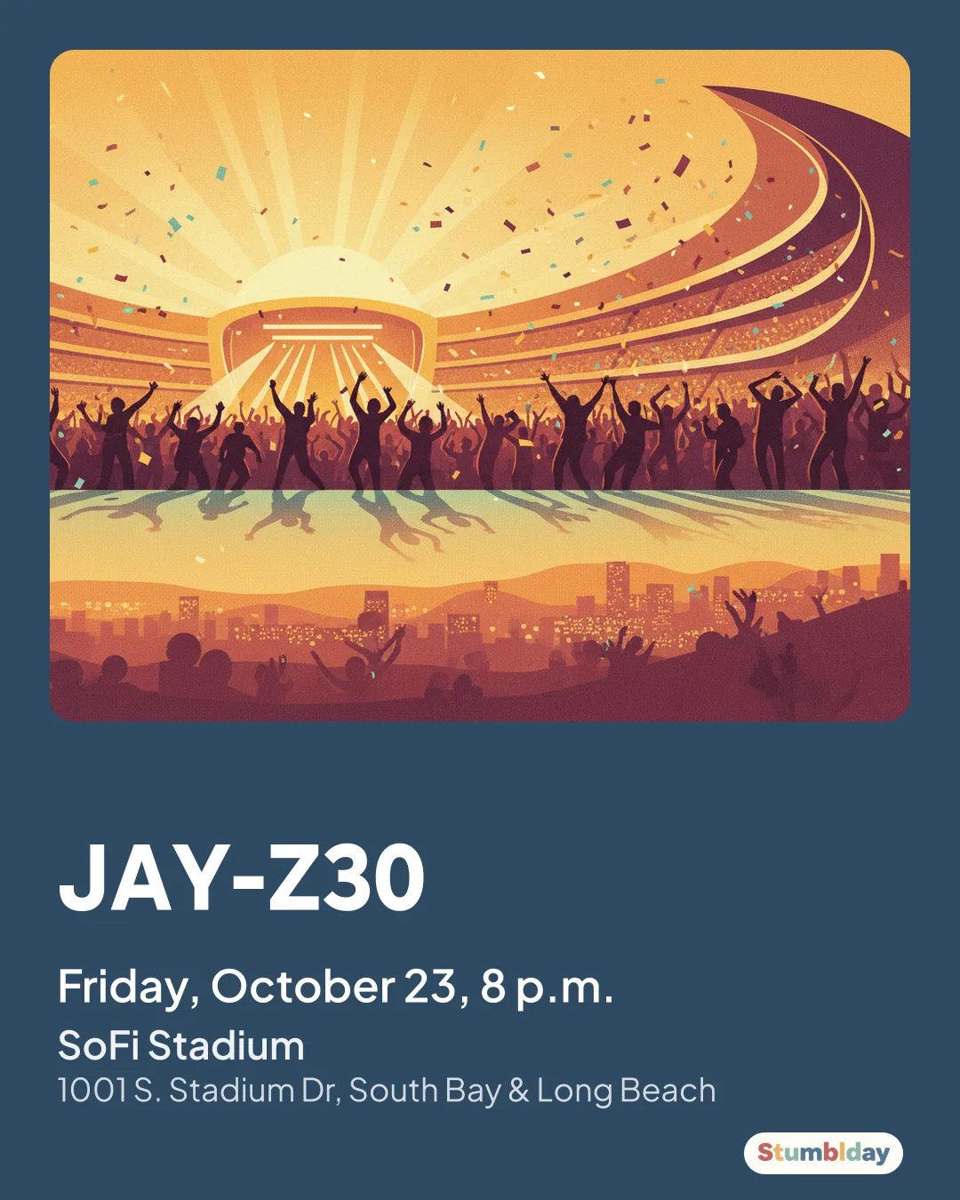 Flyer for JAY-Z30: Friday, October 23, 8 p.m. at SoFi Stadium