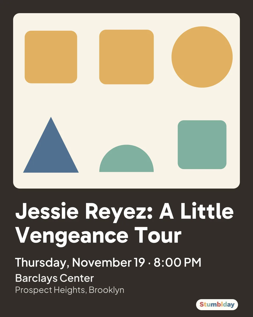 Flyer for Jessie Reyez: A Little Vengeance Tour: Thursday, November 19 · 8:00 PM at Barclays Center