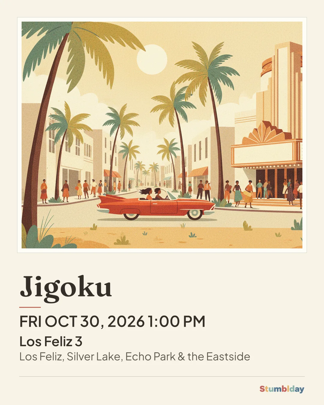 Flyer for Jigoku: FRI OCT 30, 2026 1:00 PM at Los Feliz 3