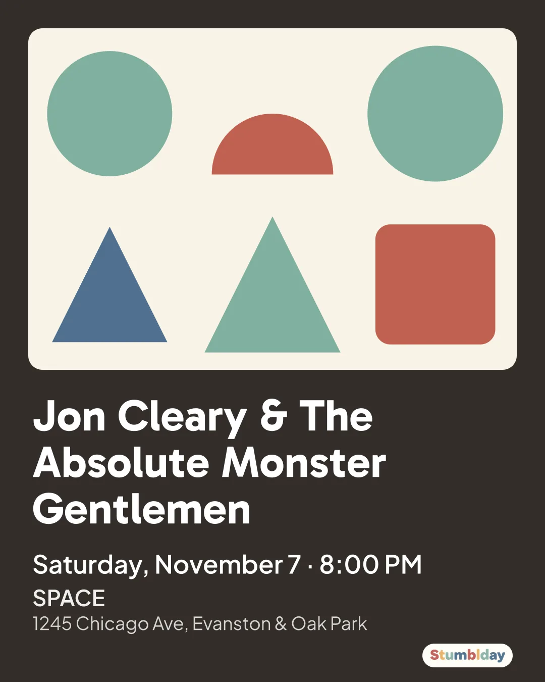 Flyer for Jon Cleary & The Absolute Monster Gentlemen: Saturday, November 7 · 8:00 PM at SPACE