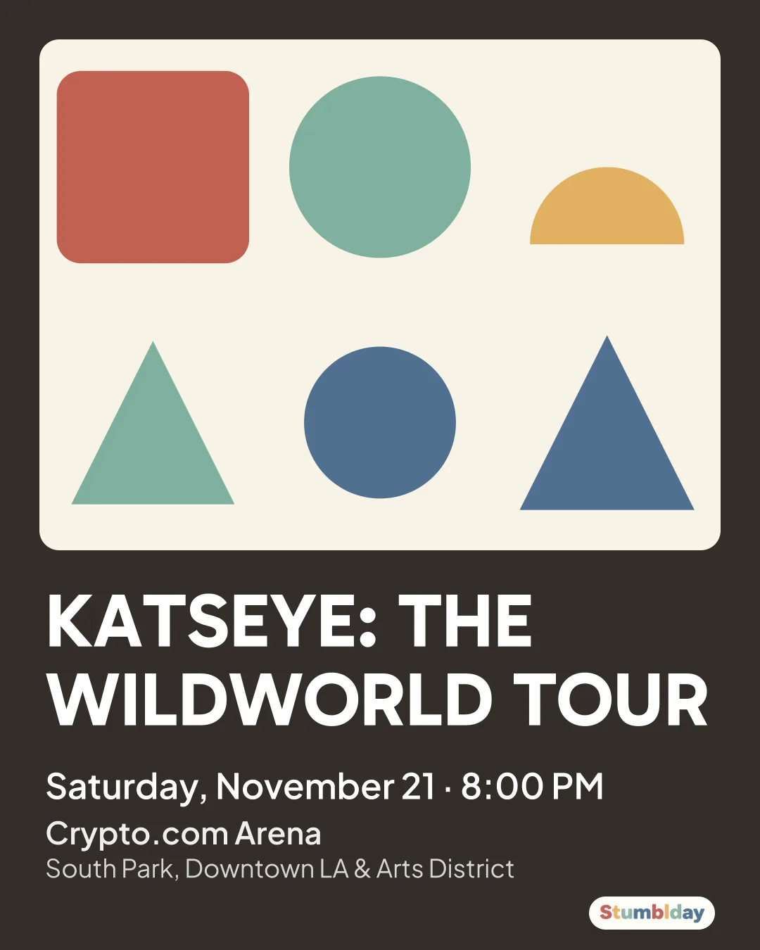 Flyer for KATSEYE: THE WILDWORLD TOUR: Saturday, November 21 · 8:00 PM at Crypto.com Arena