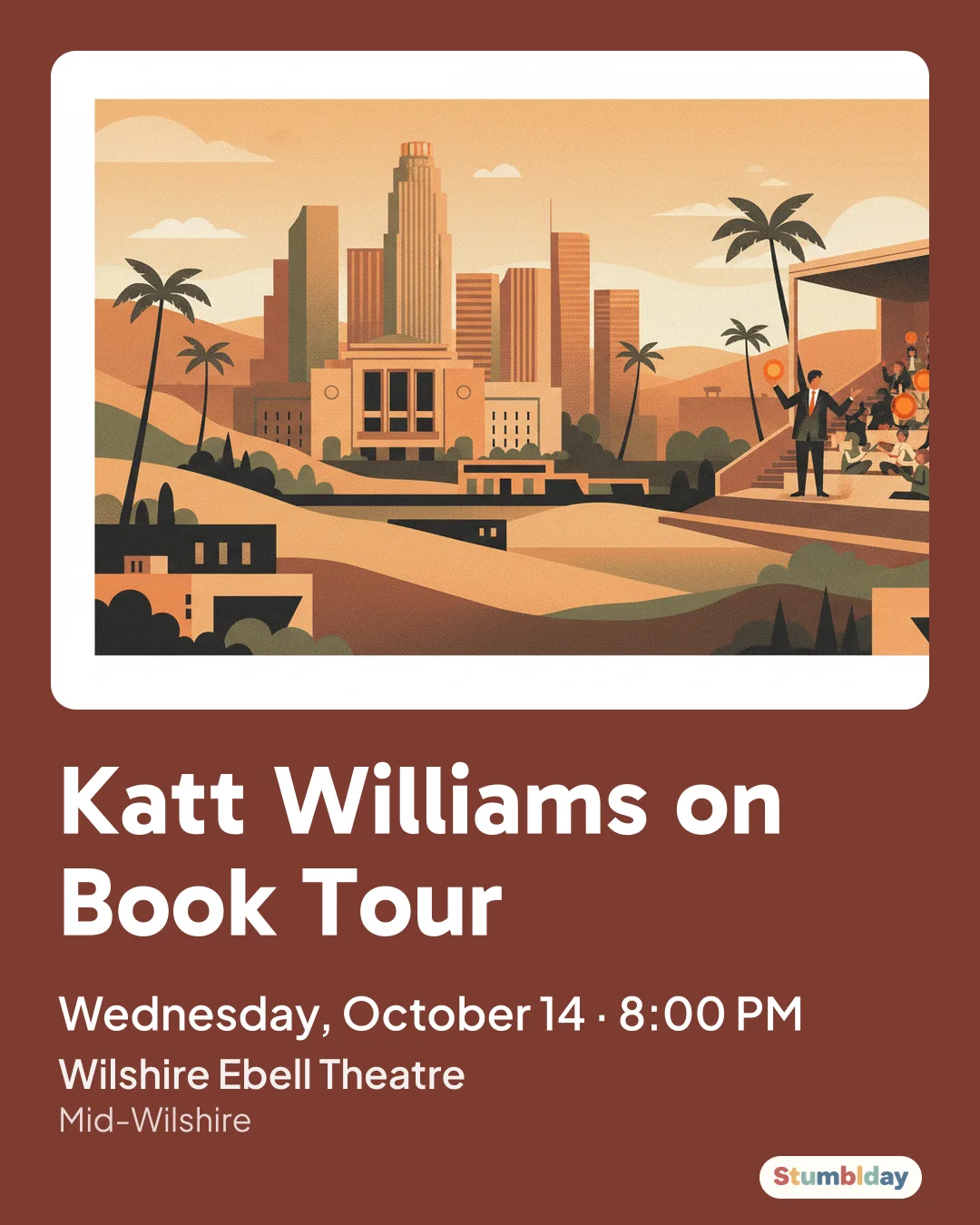 Flyer for Katt Williams on Book Tour: Wednesday, October 14 · 8:00 PM at Wilshire Ebell Theatre