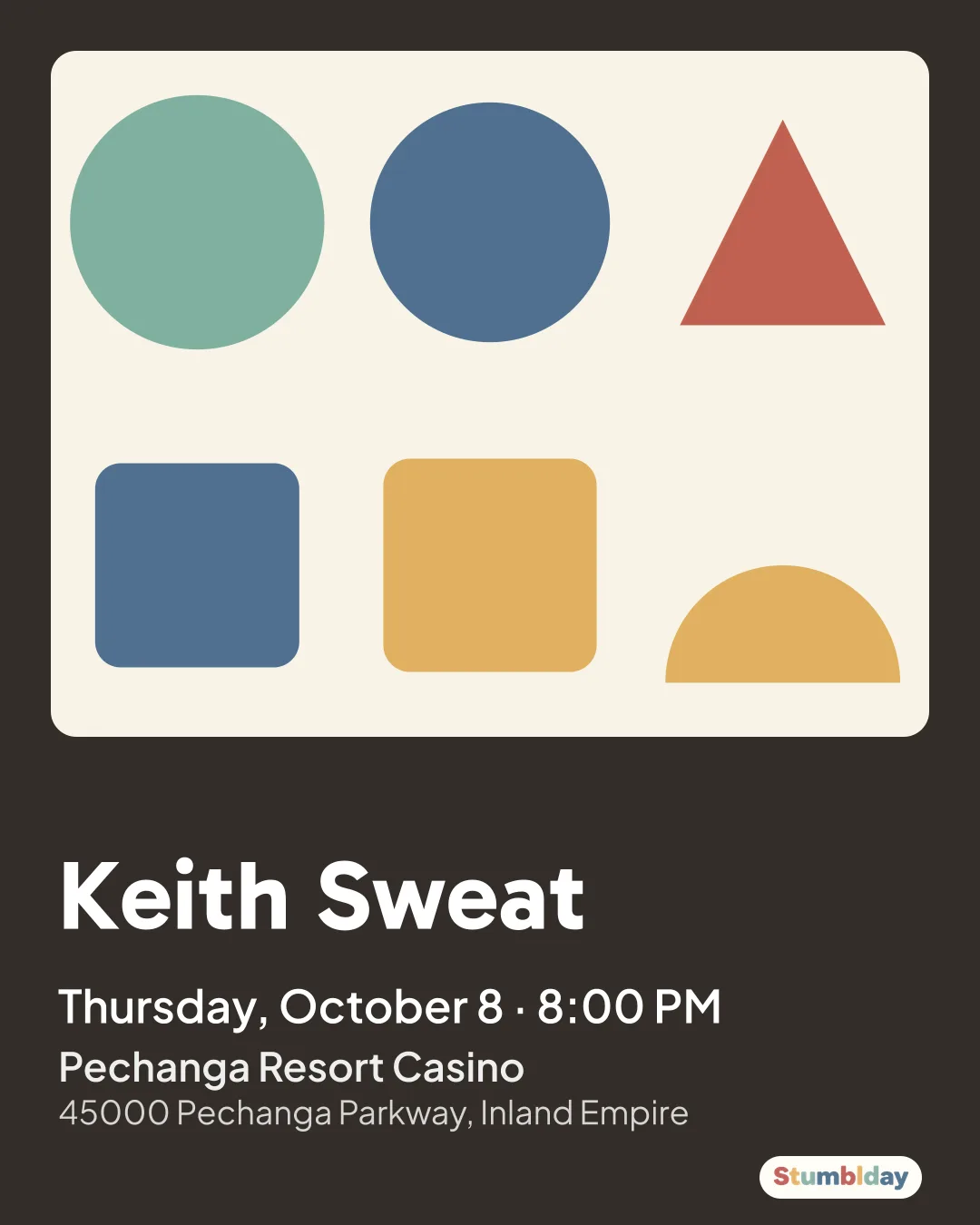 Flyer for Keith Sweat: Thursday, October 8 · 8:00 PM at Pechanga Resort Casino