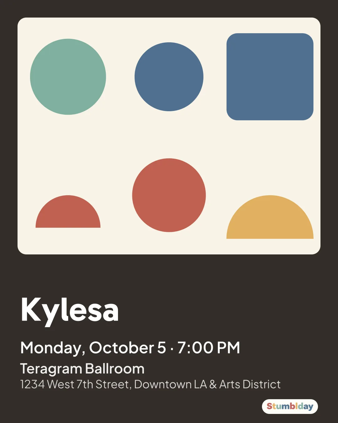 Flyer for Kylesa: Monday, October 5 · 7:00 PM at Teragram Ballroom