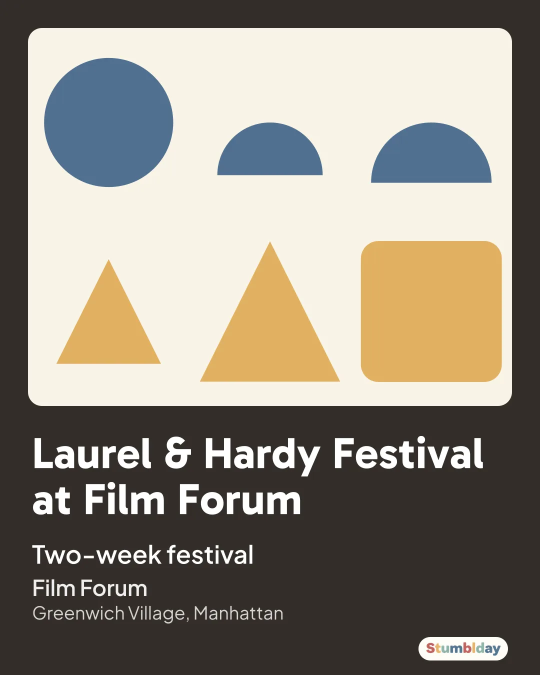 Flyer for Laurel & Hardy Festival at Film Forum: Two-week festival at Film Forum
