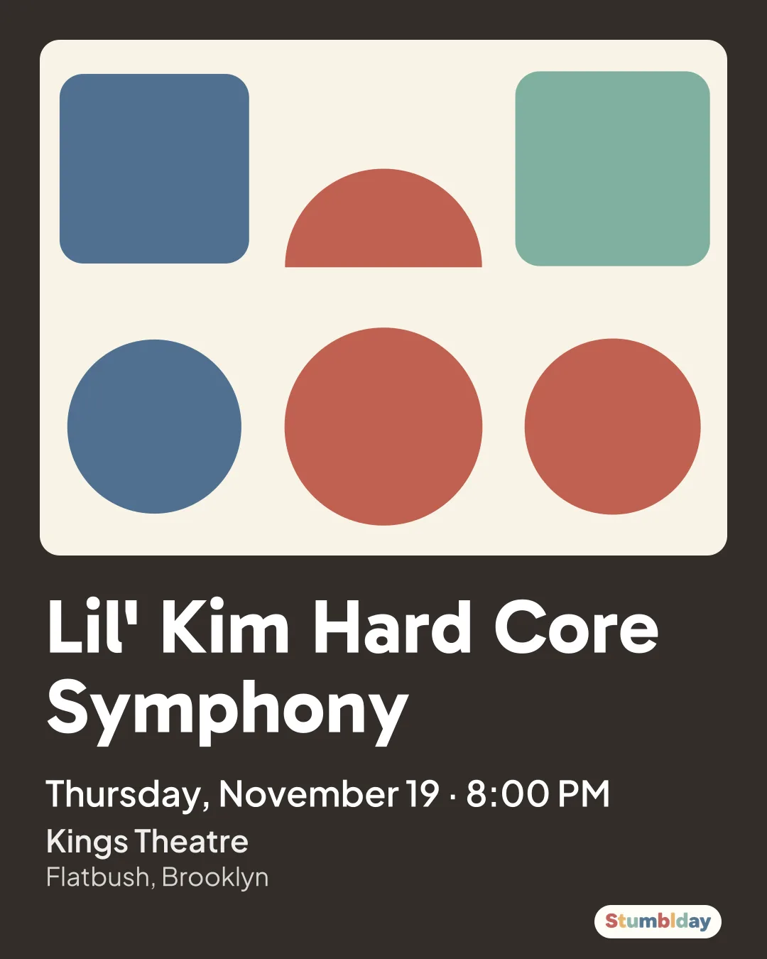 Flyer for Lil' Kim Hard Core Symphony: Thursday, November 19 · 8:00 PM at Kings Theatre