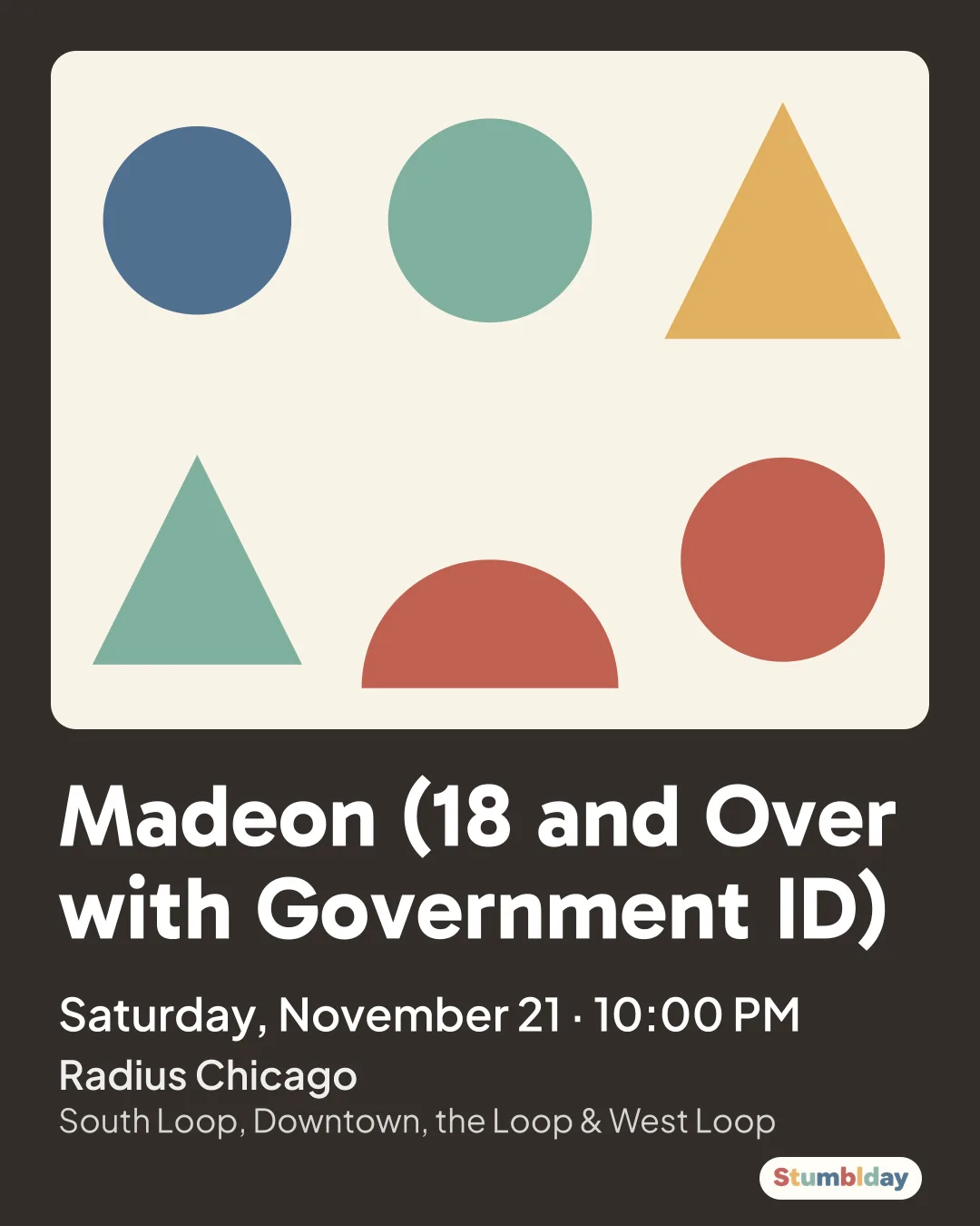 Flyer for Madeon (18 and Over with Government ID): Saturday, November 21 · 10:00 PM at Radius Chicago