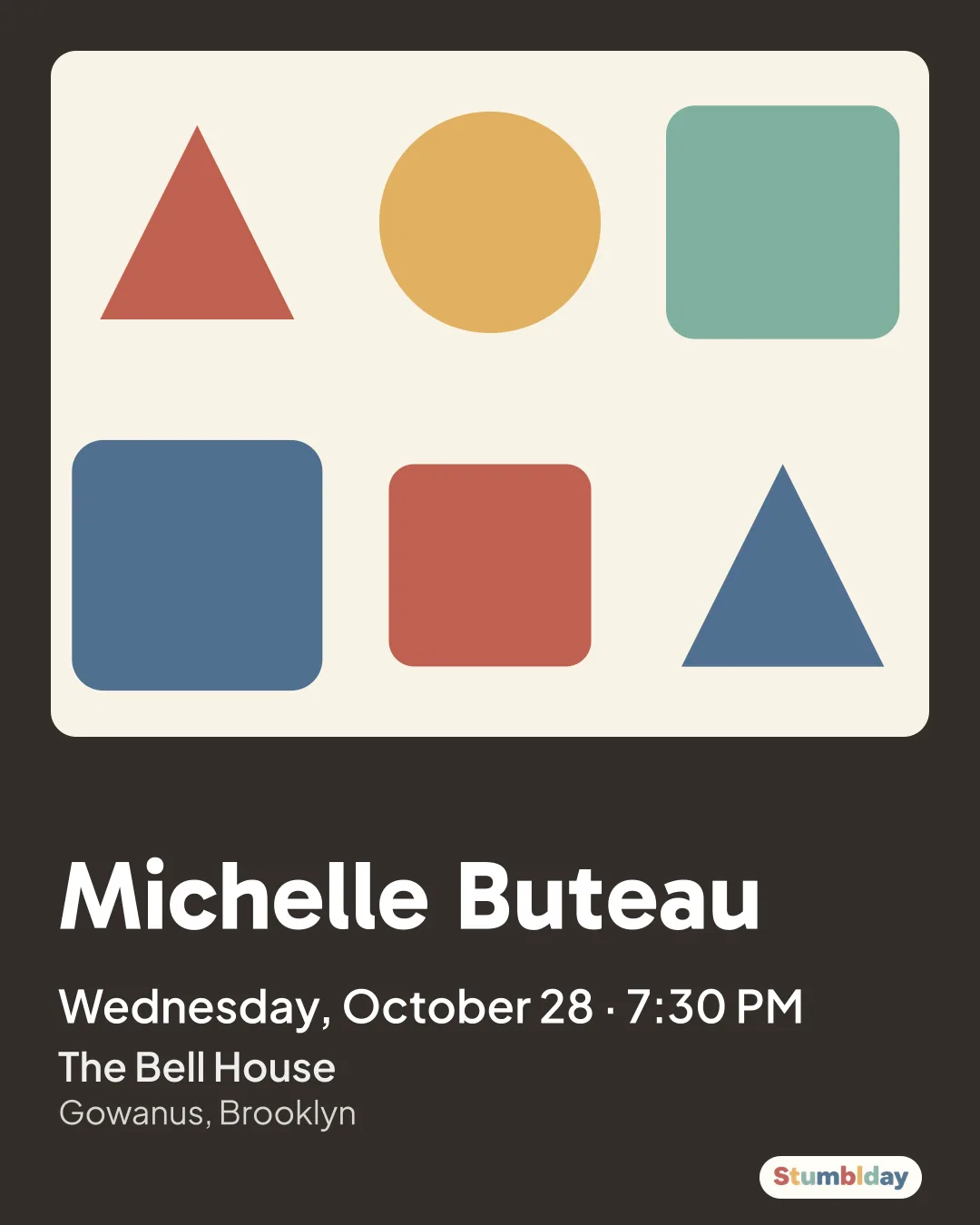 Flyer for Michelle Buteau: Wednesday, October 28 · 7:30 PM at The Bell House