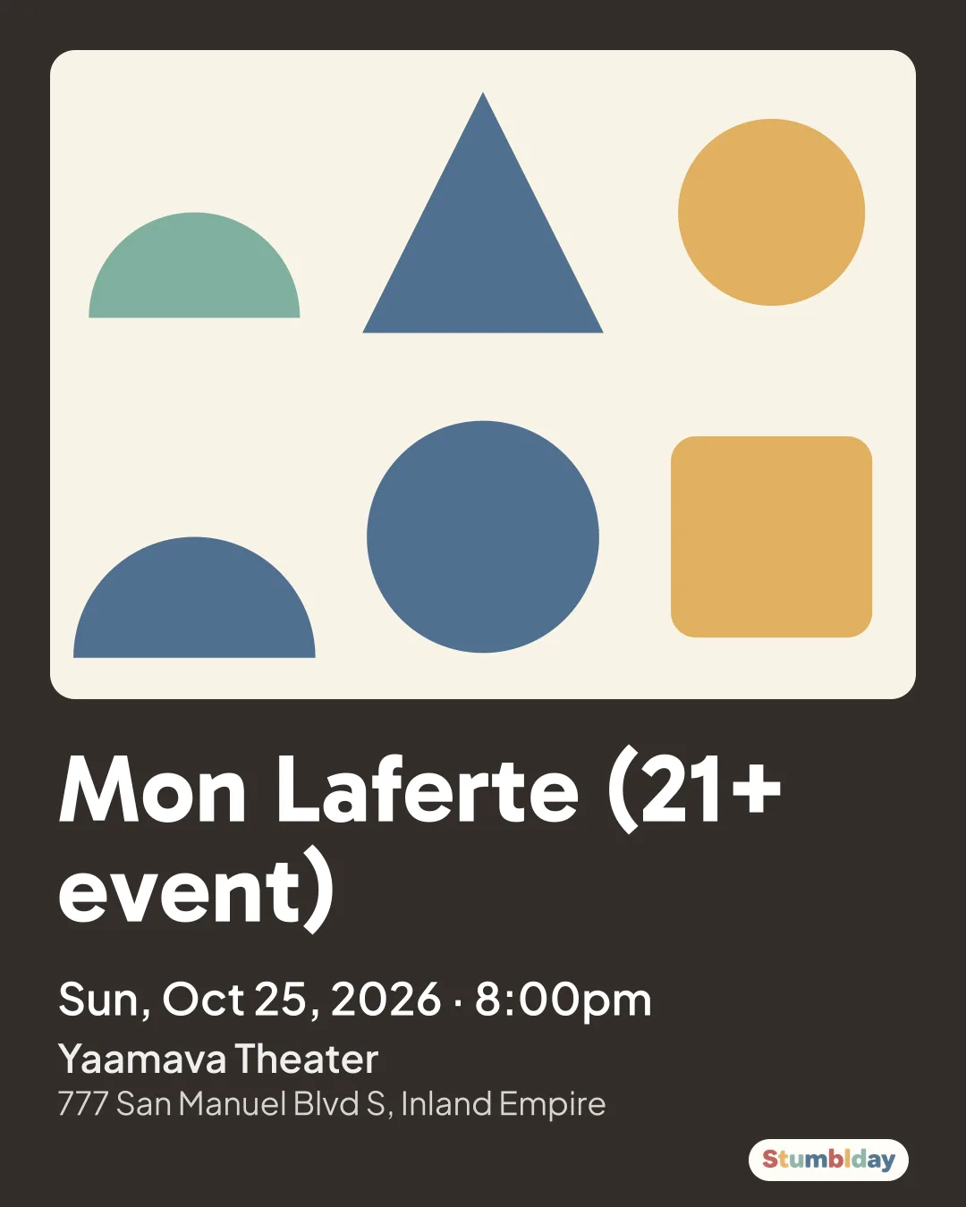 Flyer for Mon Laferte (21+ event): Sun, Oct 25, 2026 · 8:00pm at Yaamava Theater