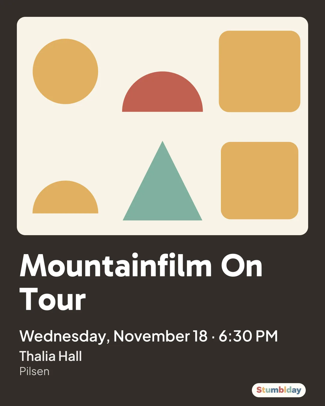 Flyer for Mountainfilm On Tour: Wednesday, November 18 · 6:30 PM at Thalia Hall
