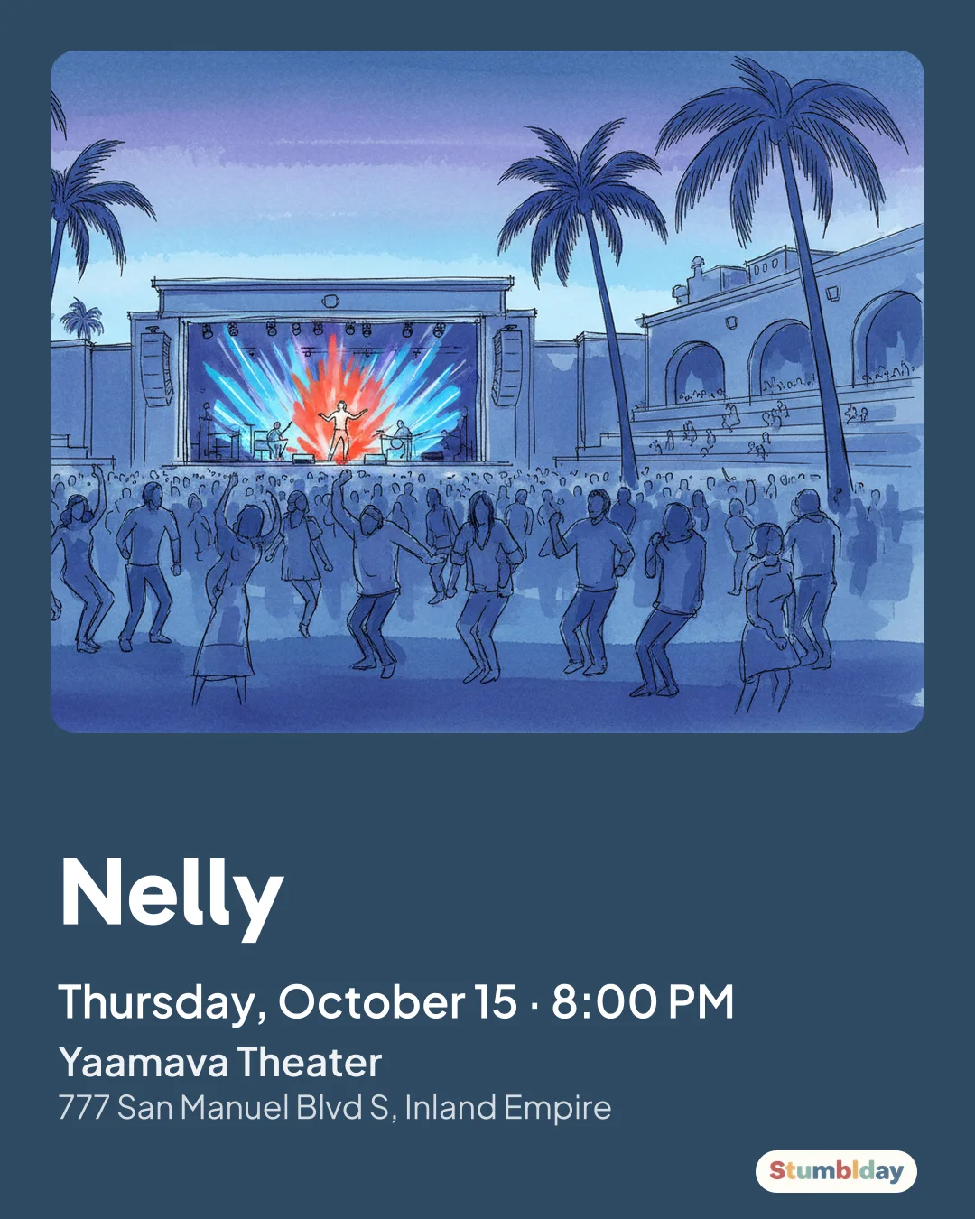 Flyer for Nelly: Thursday, October 15 · 8:00 PM at Yaamava Theater