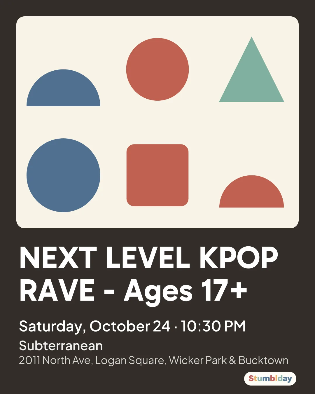 Flyer for NEXT LEVEL KPOP RAVE - Ages 17+: Saturday, October 24 · 10:30 PM at Subterranean