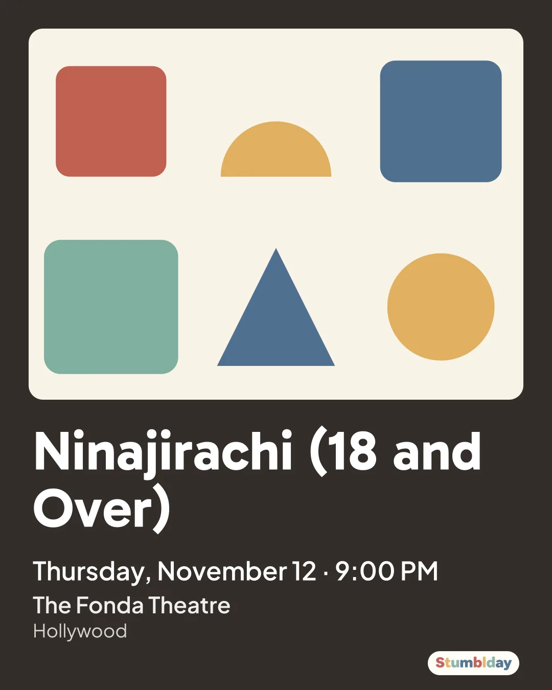 Flyer for Ninajirachi (18 and Over): Thursday, November 12 · 9:00 PM at The Fonda Theatre