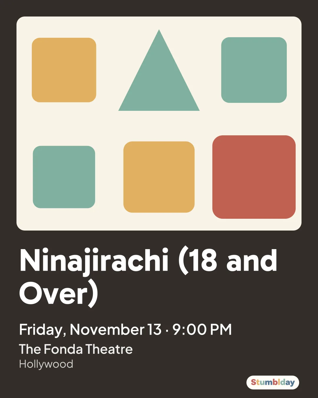Flyer for Ninajirachi (18 and Over): Friday, November 13 · 9:00 PM at The Fonda Theatre